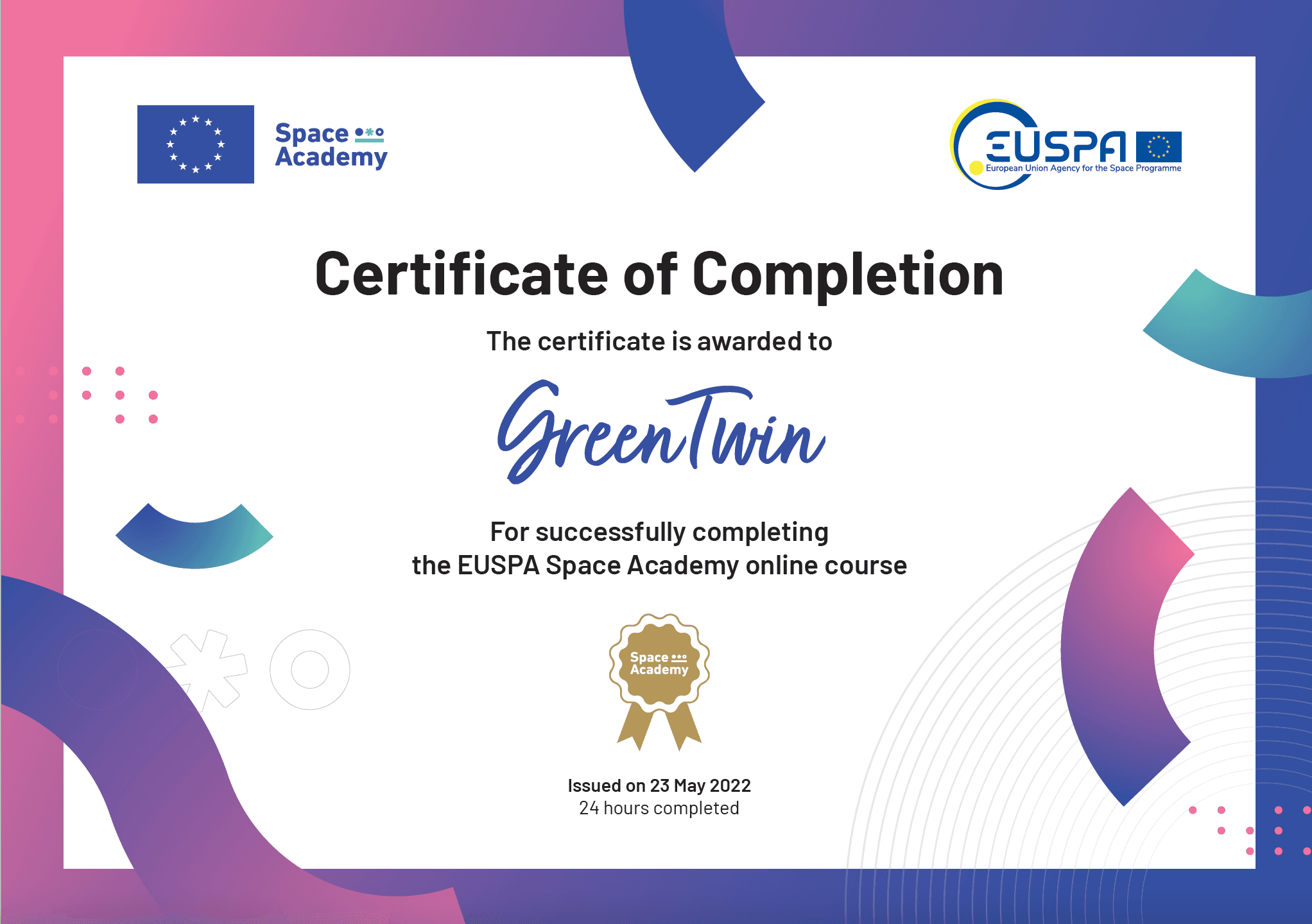 EUSPA Certificate