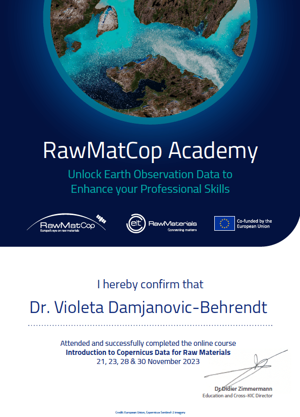 RawMatCop Academy 2023 - Copernicus for Raw Materials 